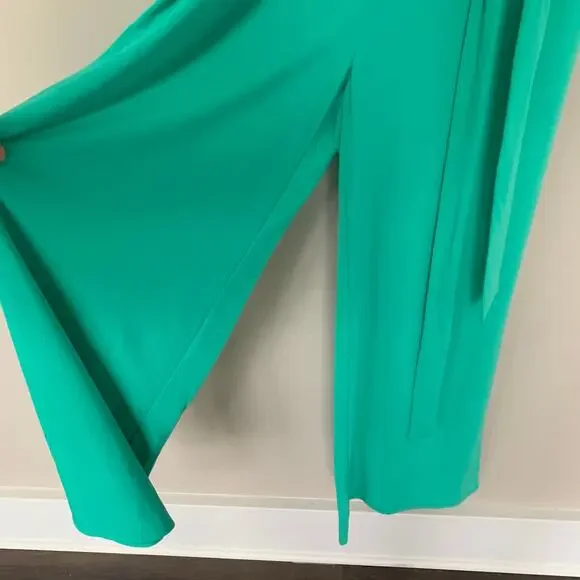 Christian Siriano C Wonder sleeveless jumpsuit V neck side pockets wide leg M - Picture 3 of 10